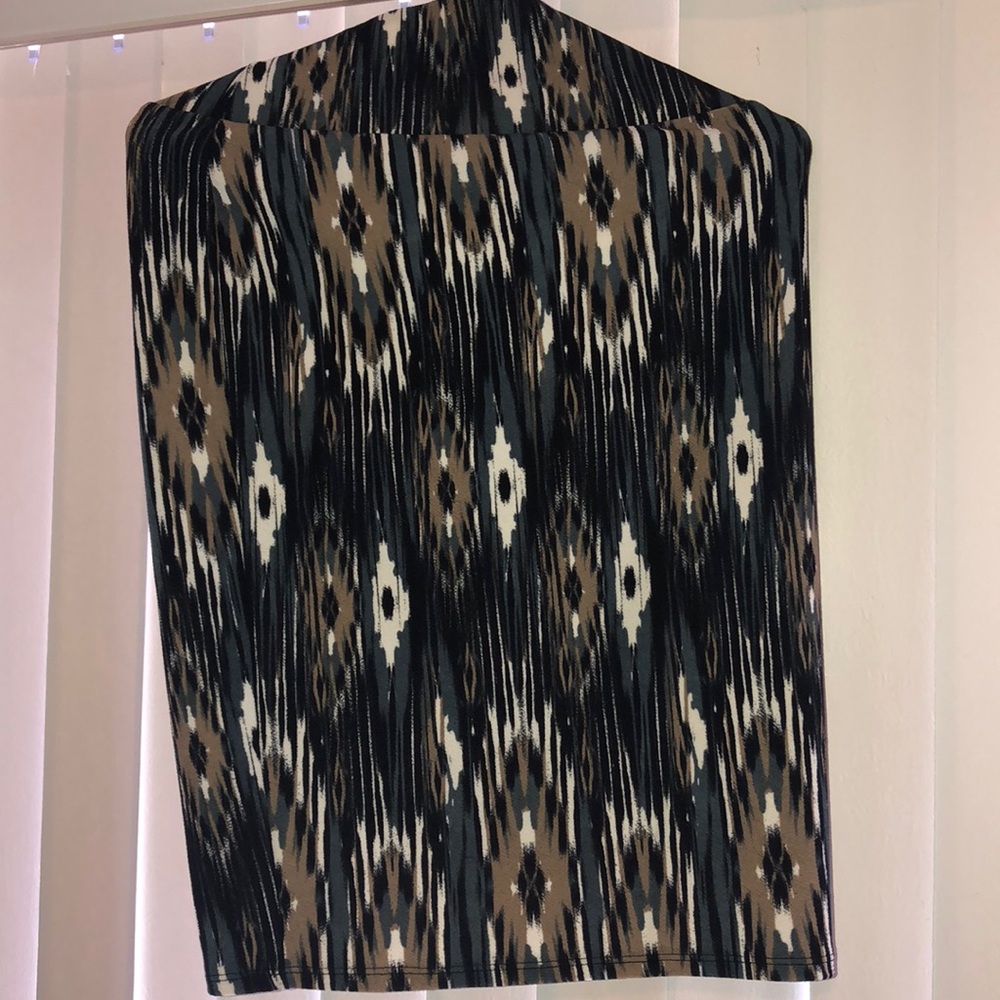 Magic fit Large stretch pencil skirt black & brown